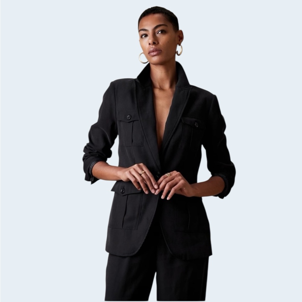 Banana Republic Factory Classic Black Suit Jacket